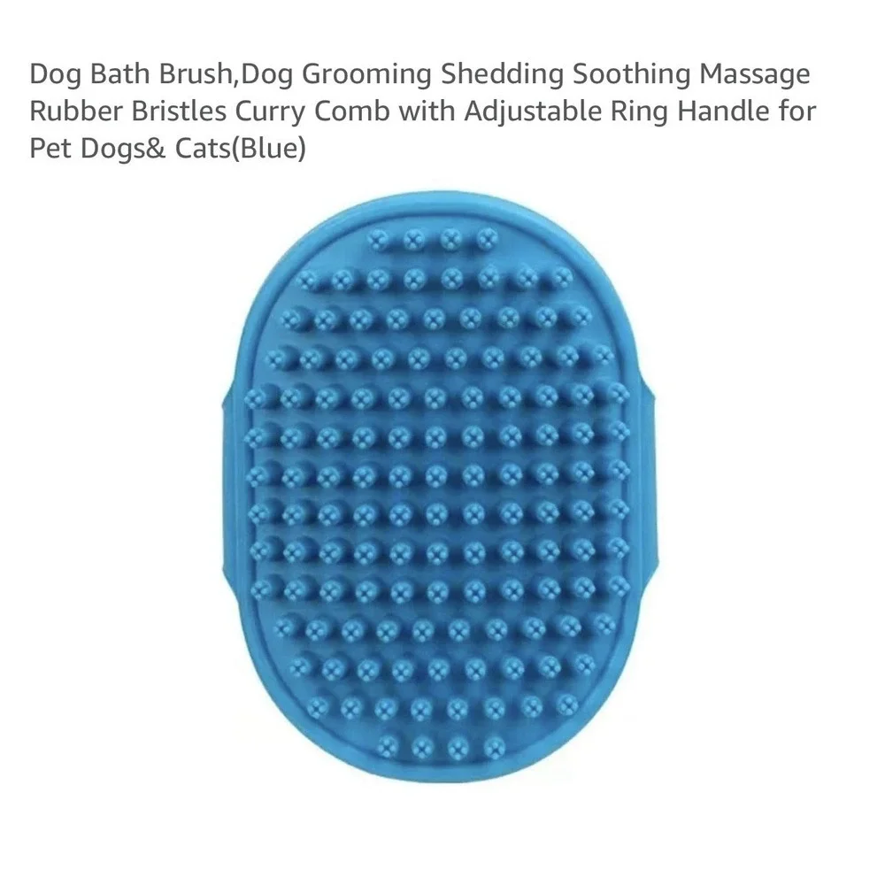 Soft Rubber Dog Cat Brush - Pet Bath Silicone Comb for Grooming‎ & Cleaning B-P